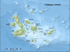 [ Galapagos Islands topo map pic ]